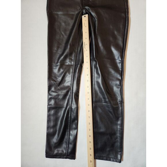 Abercrombie & Fitch The Skinny High Rise Pants - Size 23 Shiny Black - Picture 5 of 8